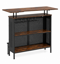 Meuble Bar avec Comptoir, Rangements & Porte-Verres – Le Mini Bar
