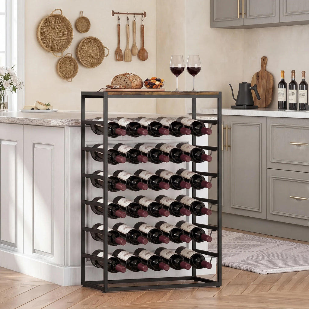 Casier à Vin 30 Bouteilles en Bois & Métal – Le Casier Industriel