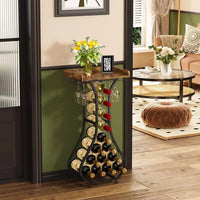 Meuble Bar à Vin avec Porte-Bouteilles & Porte-Verres – L’Élégant