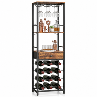 Meuble à Vin Vertical avec Porte-Bouteilles & Porte-Verres – Le Petit Collectionneur