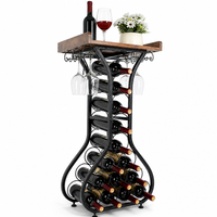 Meuble Bar à Vin avec Porte-Bouteilles & Porte-Verres – L’Élégant