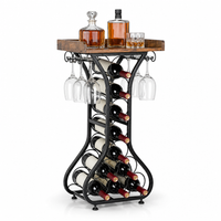 Meuble Bar à Vin avec Porte-Bouteilles & Porte-Verres – L’Élégant