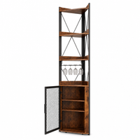 Meuble Bar d’Angle avec Rangements & Porte-Verres – La Colonne