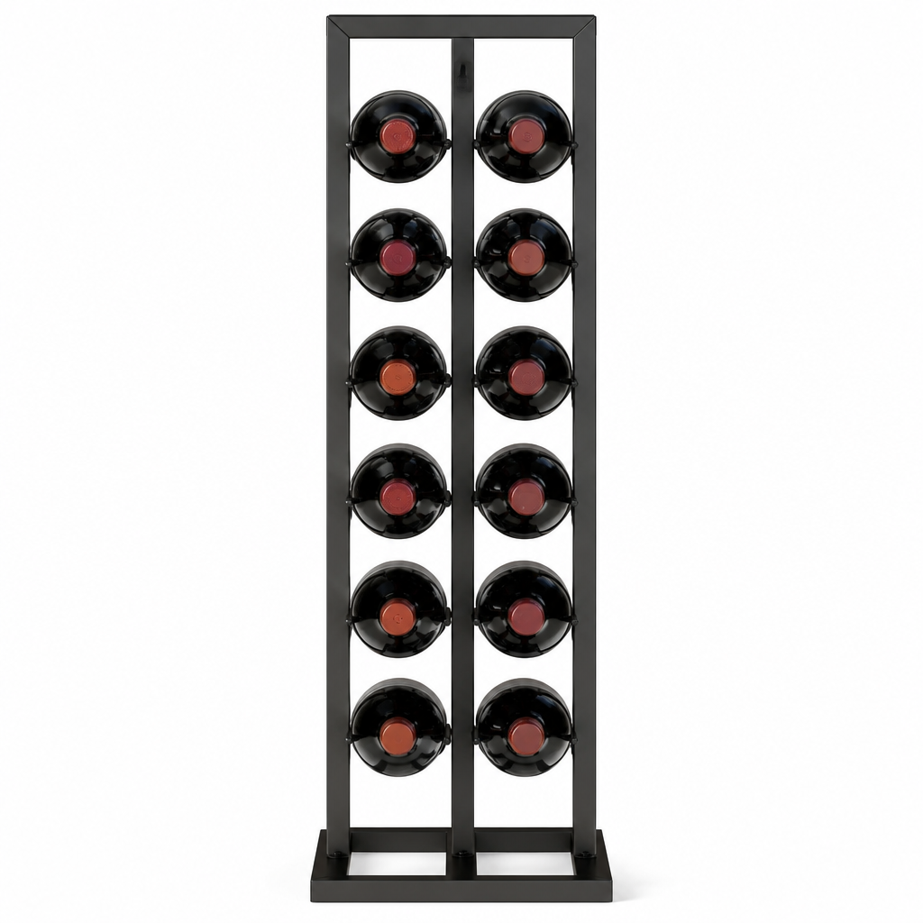 Casier à Vin Vertical 12 Bouteilles en Métal – Le Classique